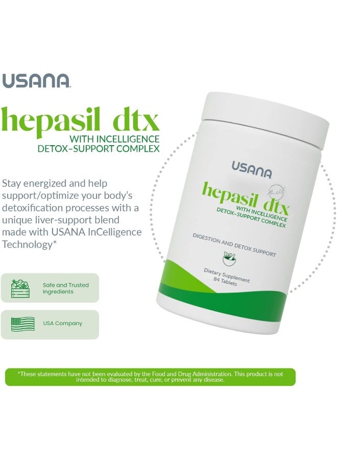 USANA Hepasil DTX with InCelligence Detox-Support Complex for Comprehensive Liver Support* - 84 Tablets - 28 Day Supply - Image 3